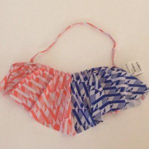 BP Ruffle Bikini Top M Aztec Geo NWT Nordstrom